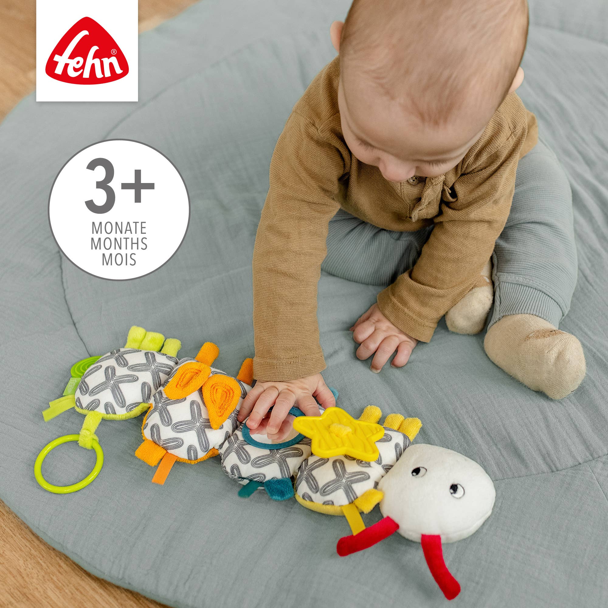 Fehn - Wholesale Stuffed/Plush Toy - Kids & Baby - Activity Caterpillar - Motor Skills Toy2