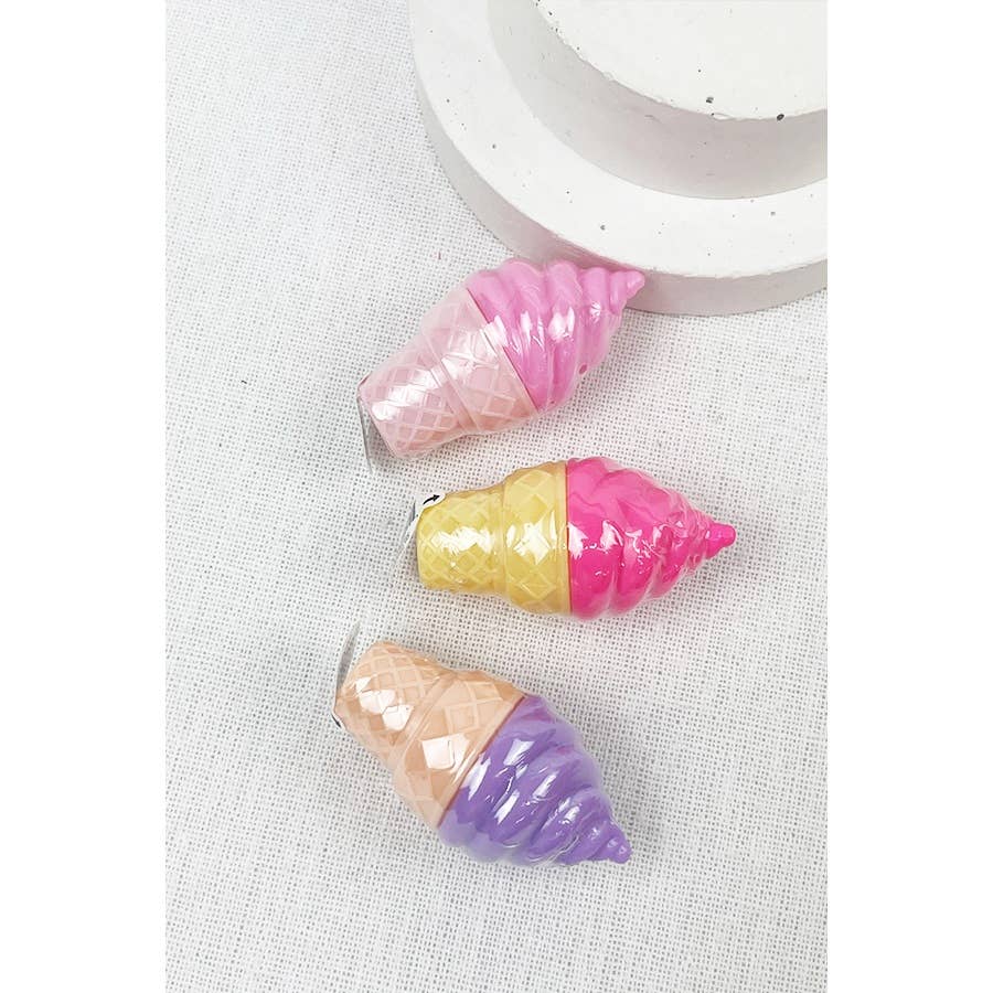MIX COLOR Small Ice Cream Cone Lip Balm for wholesale on Faire2