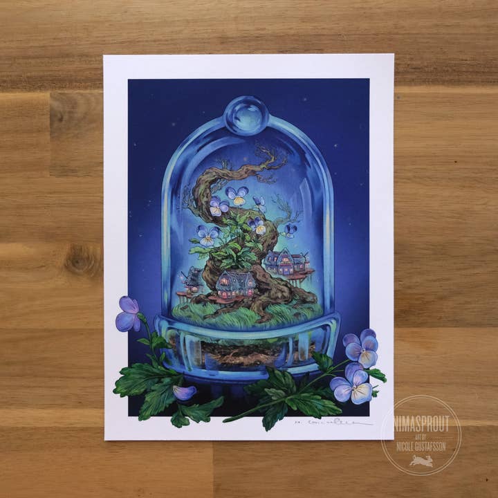 Nimasprout - Wholesale Art Print - Viola Terrarium - Fine Art Print1