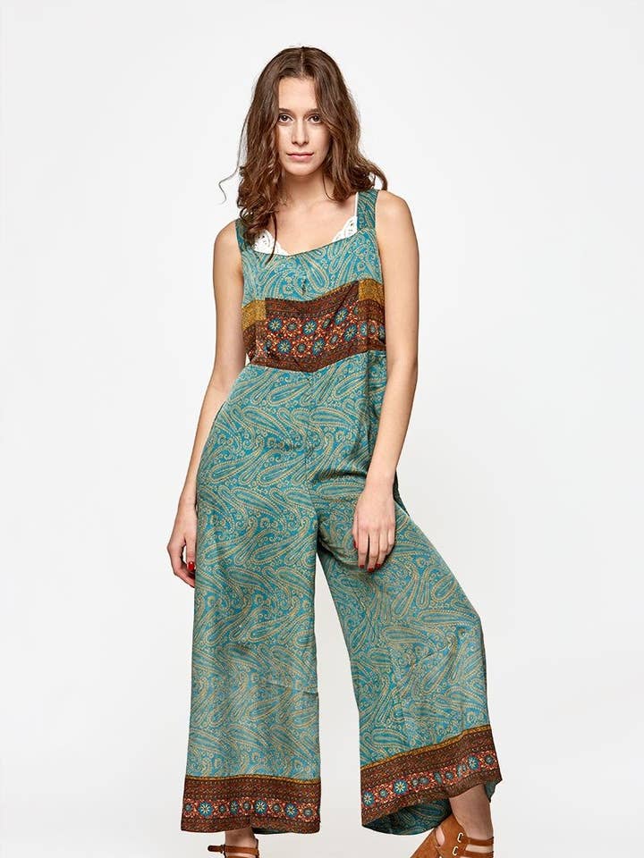 Venlig upcycled Sari Overall Jumpsuit for engroshandel hos Guru