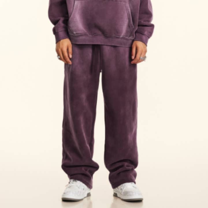 Men's Washed Straight-Leg Pants. for wholesale by particleactive