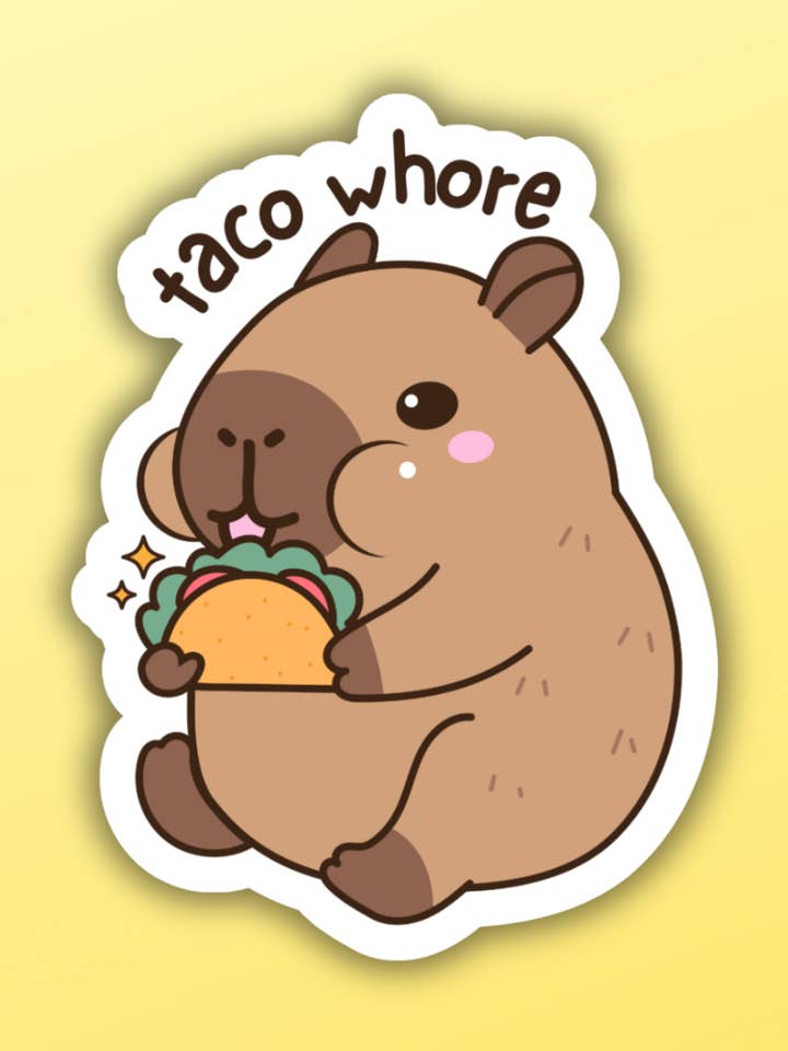 Taco whore funny sticker, latino sticker,laptop decal for wholesale by Lalatina Shop