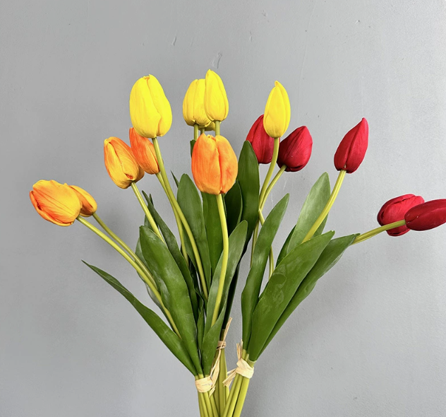 Sweet Home Deco - Vendita all'ingrosso Fiori finti - Mazzo di tulipani realistici da 19'', finti tulipani fiori primaverili7