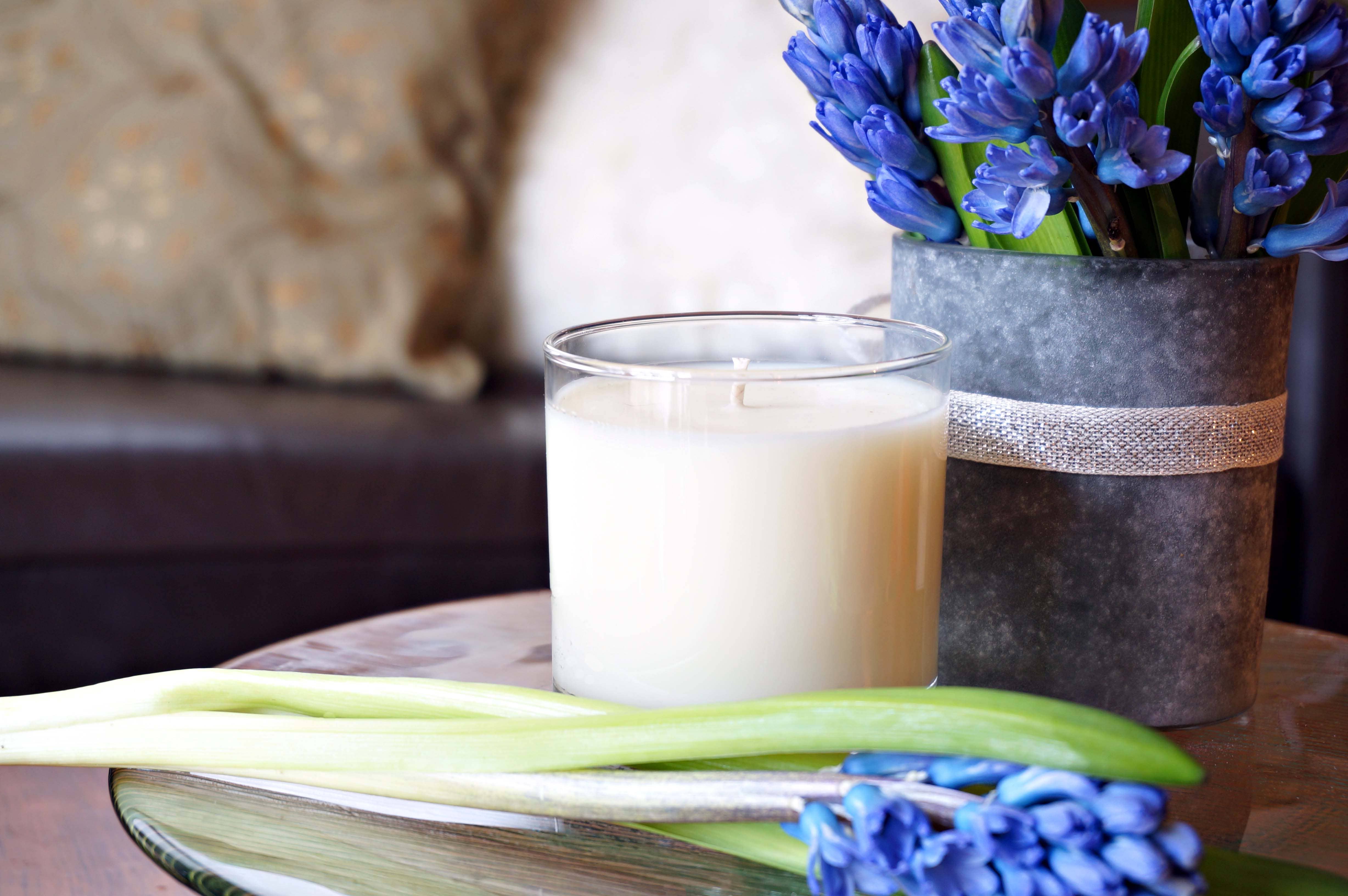 Gabriel John Candles - Vente Bougie en bocal - Bougie jacinthe bleue et pivoine1