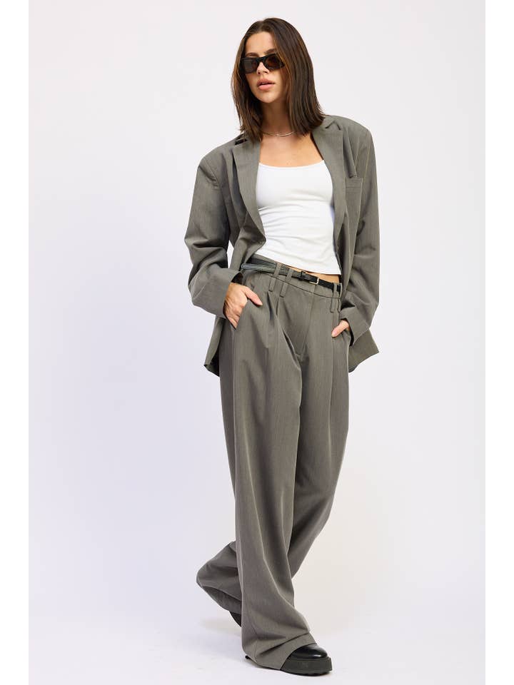 GREY OVERSIZED BLAZER for wholesale on Faire5