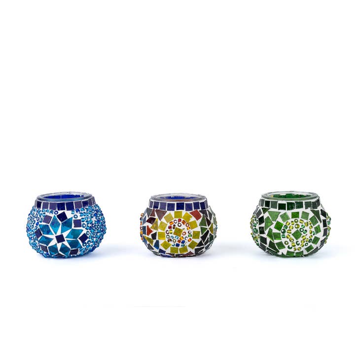KAFTHAN - Wholesale Candle Holder - Tea Light Mosaic Candle Holders | Christmas Holiday Decor2