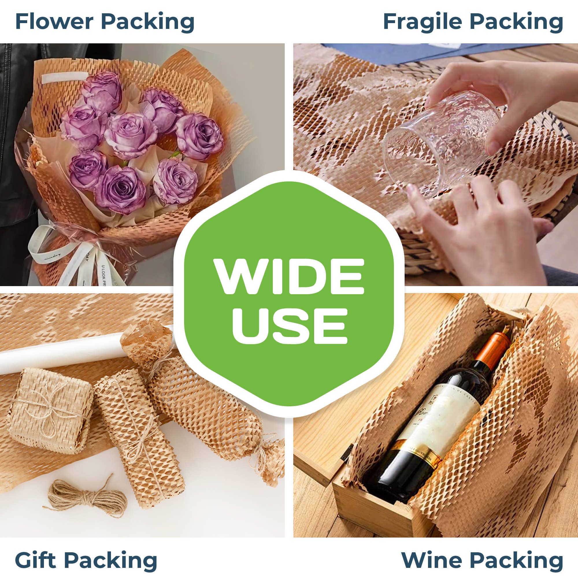 HexcelPack - Wholesale Wrapping Paper Roll - HexcelWrap Honeycomb Packing Paper4