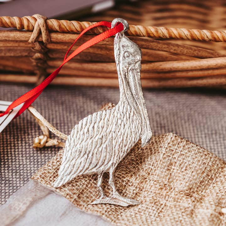 House of Morgan Pewter - Wholesale Ornament Set - Louisiana Ornament - Pelican - Alligator - Fleur De Lis2