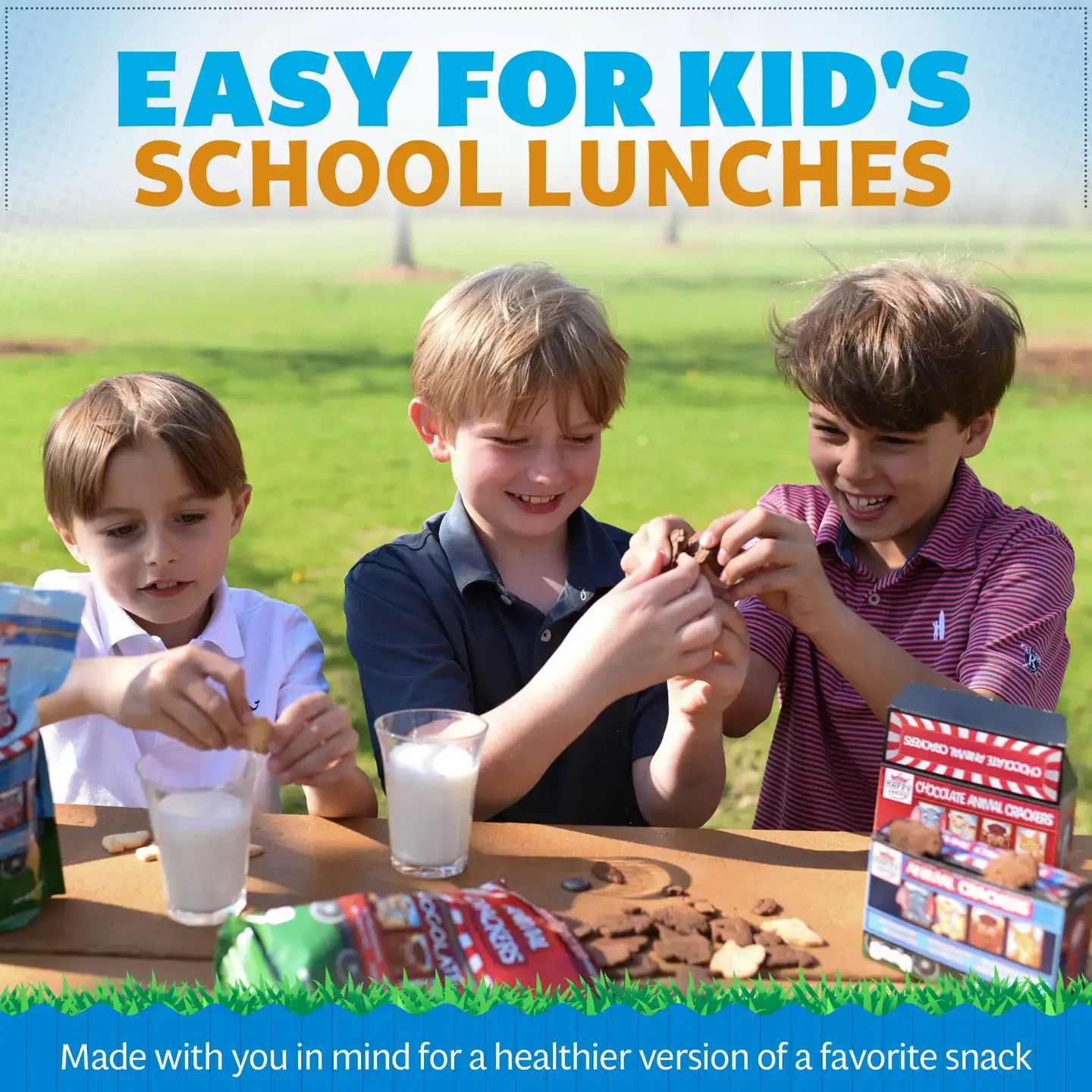 Happy Snacks - Wholesale Cookie - Plant Based Fortified Chocolate Animal Crackers Box7