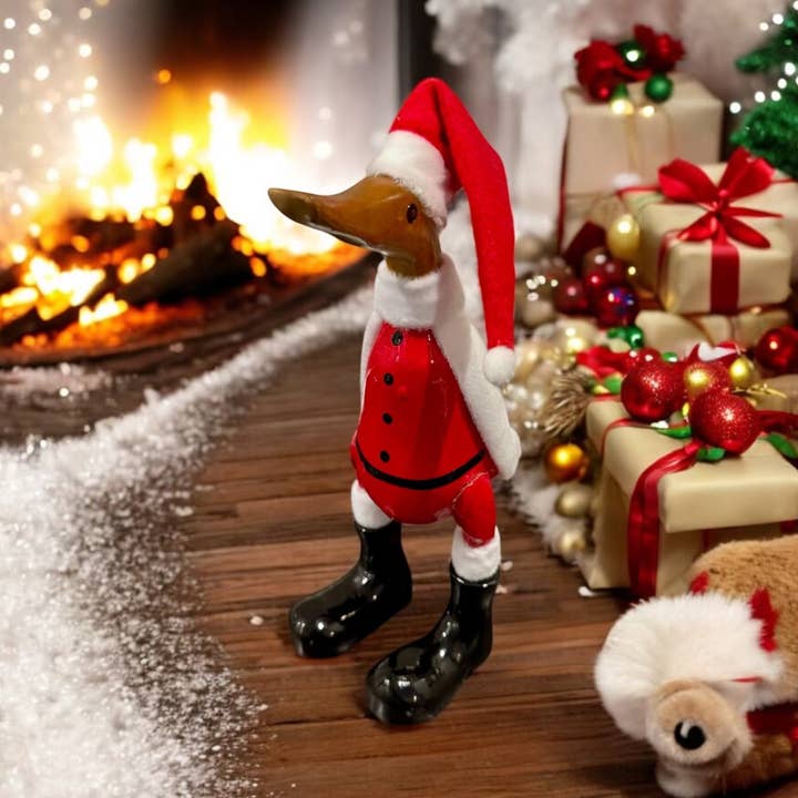 Chunky Boot Ducks - Santa for wholesale by Bamboo Duck Express