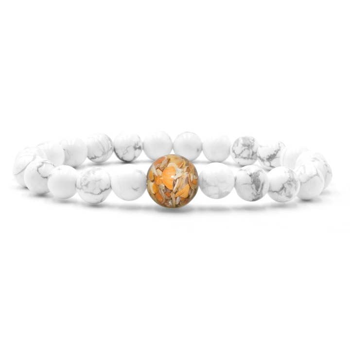Portez un vrai morceau de Floride - White Howlite pour la vente par Homes Bracelets