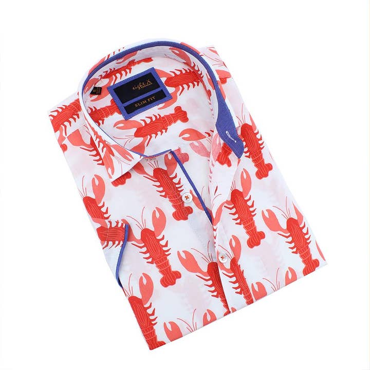 EIGHT X - Vente Chemise à col boutonné – homme - Chemise à imprimé homard