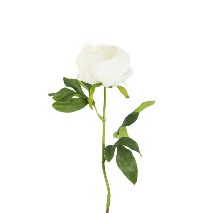 Peony Artificial Spray White 57cm for wholesale by Wildflowers by Floriette