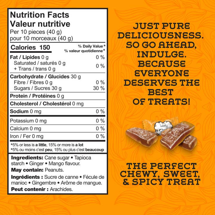 Lovely Candy Company - Wholesale Gummy - Mango Ginger Chews Candy - Gluten Free, Vegan, Non-GMO3