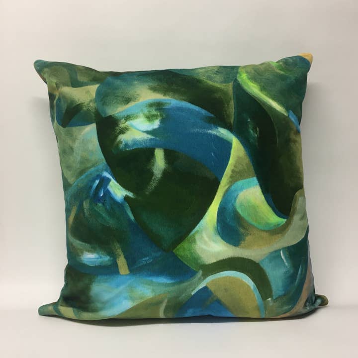 Strata Velvet Cushion Teal / Green for wholesale by Sharon Jane Studio