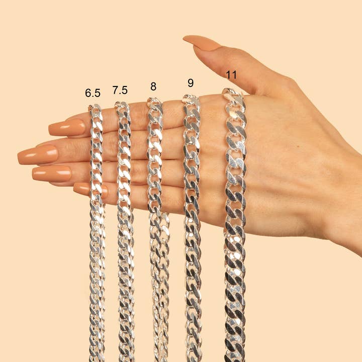 Olive & Chain - Wholesale Link & Chain Necklace - Silver Curb Link Chain Necklace2