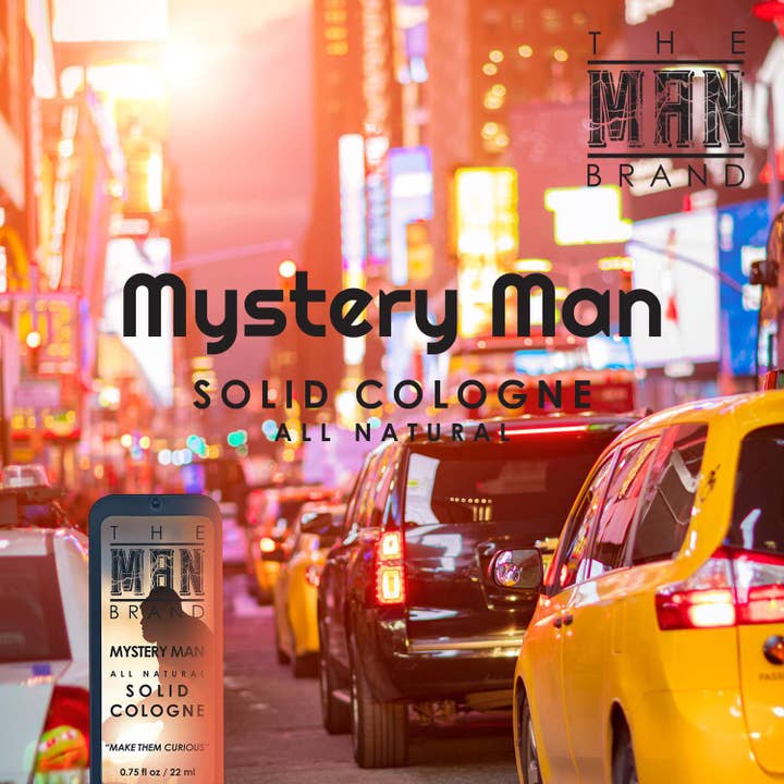 The Man Brand - Wholesale Solid Cologne - Mystery Man Solid Cologne - Vintage Slide Tin - 0.75 Ounce5