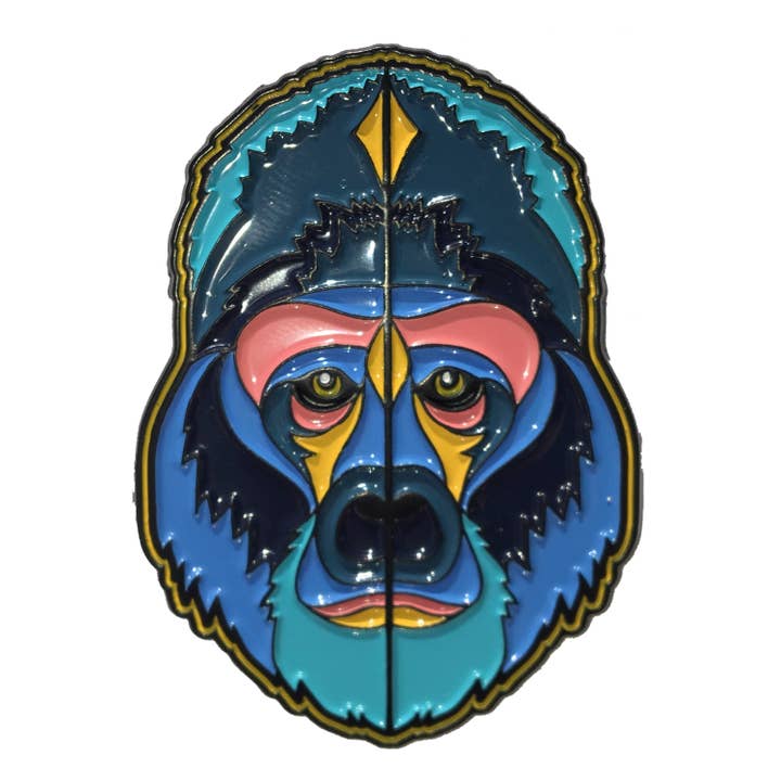 Gorilla Stylized Pin for wholesale by Little Critterz