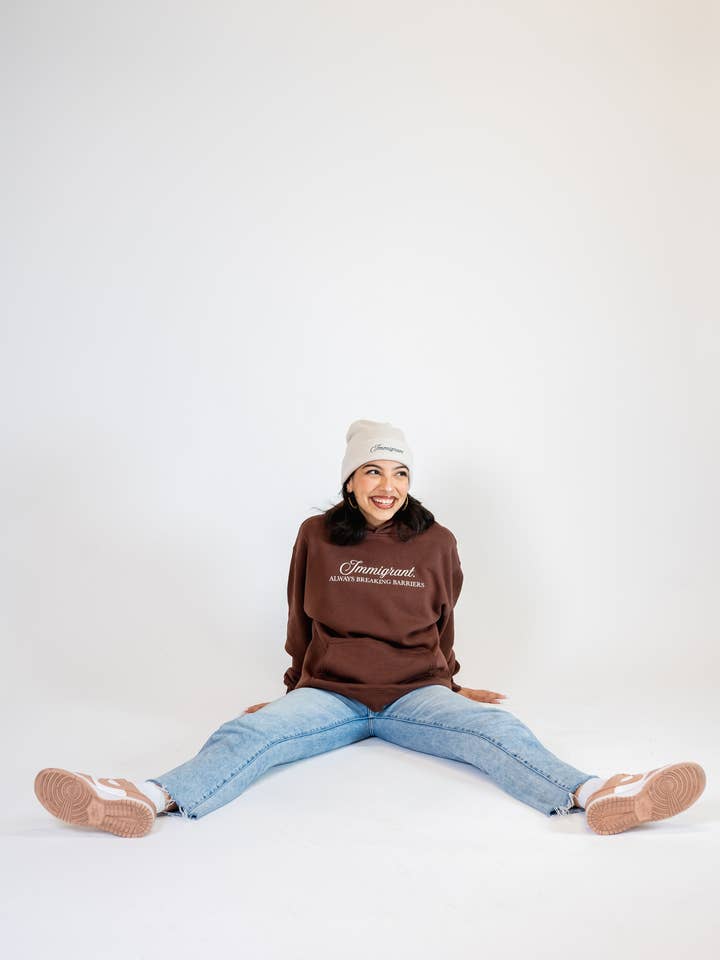 Jen Zeano Designs - Wholesale Hoodie - Women's - Immigrant Brown Hoodie0