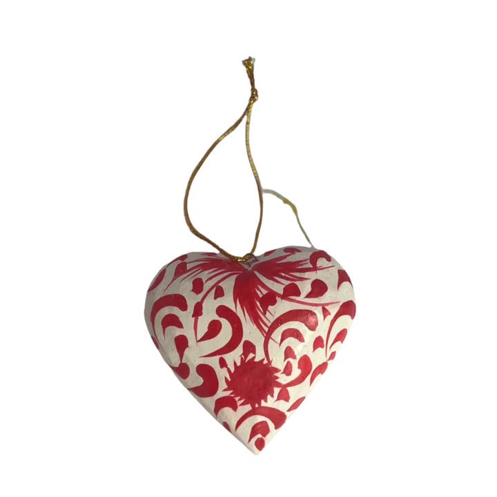 Suzie Blue Canada - Wholesale Ornament - Hanging Heart Ornament - Red1