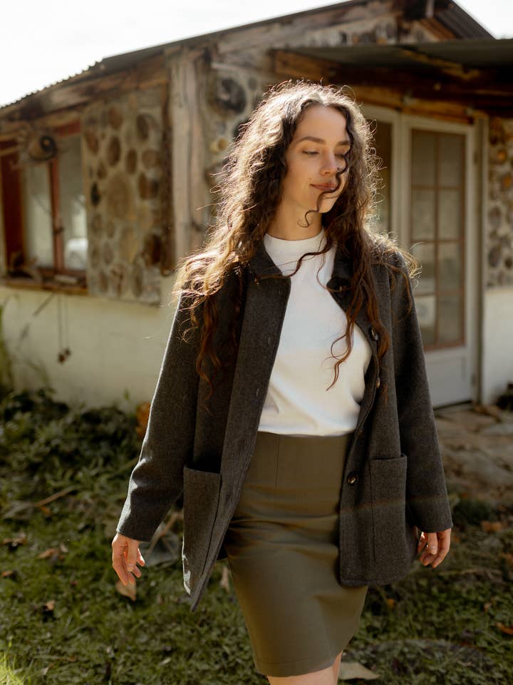 Dunlap Cotton Twill Skirt Ethically Made in the USA for wholesale by fern+daisy