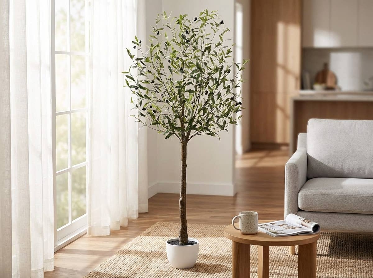 Flora Bunda Inc - Wholesale Artificial Plant - Faux Olive Tree in White Pot1