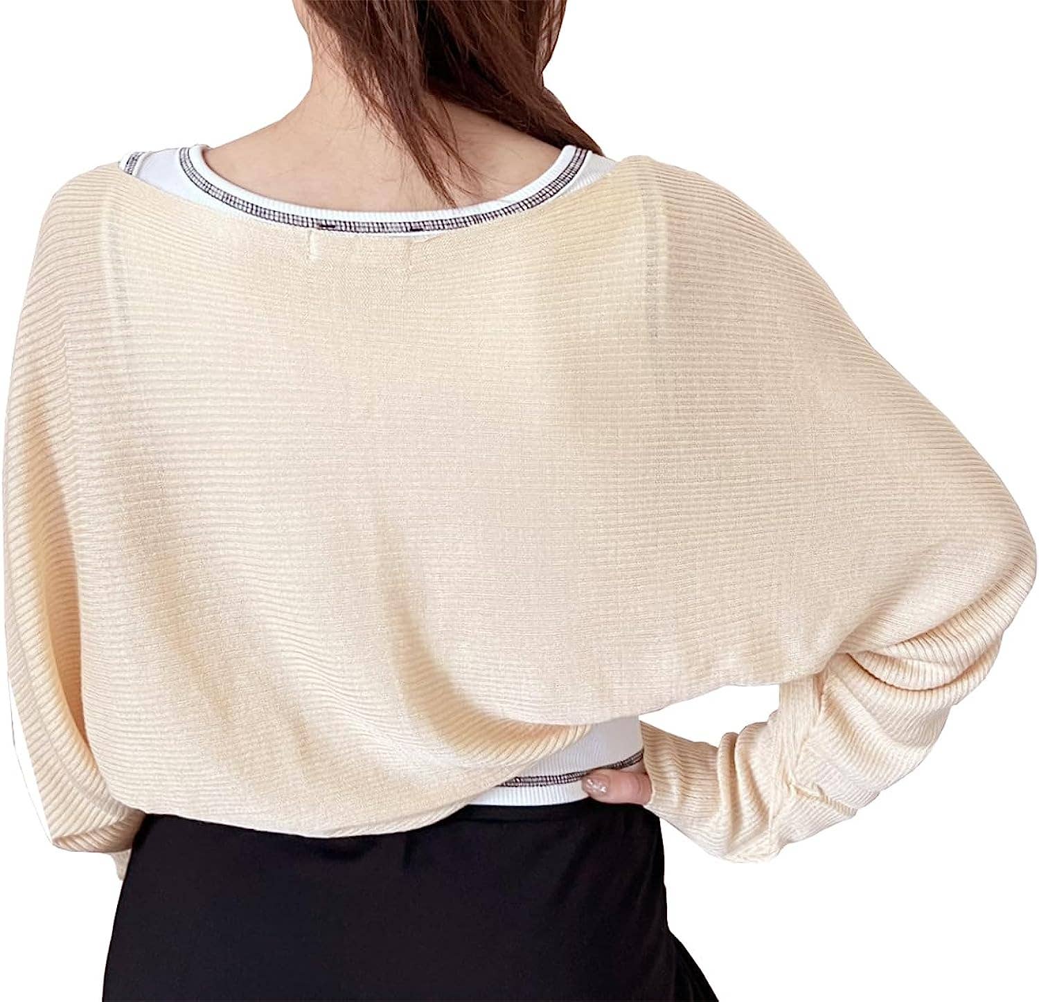 Fennco Styles – Engroshandel Cardigan - Dame – Ribstrikket cardigan bolero shrug29