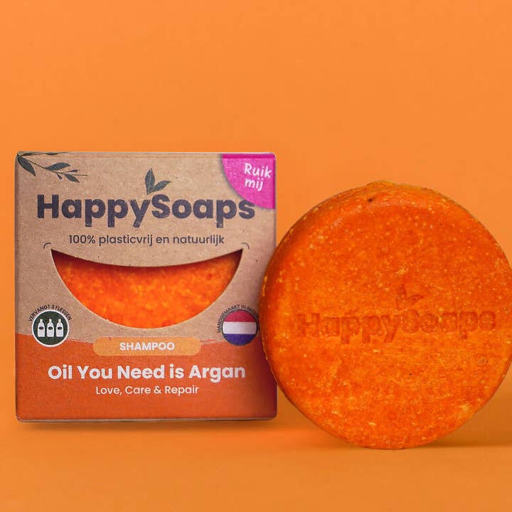 Shampoo Bar - Oil You Need is Argan - Love, Care & Repair for wholesale by HappySoaps