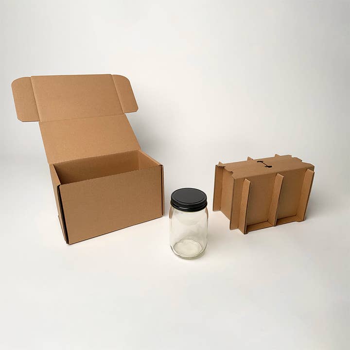 16 oz Canning Jar 2-Pack Shipping Box™ for wholesale by Flush Packaging