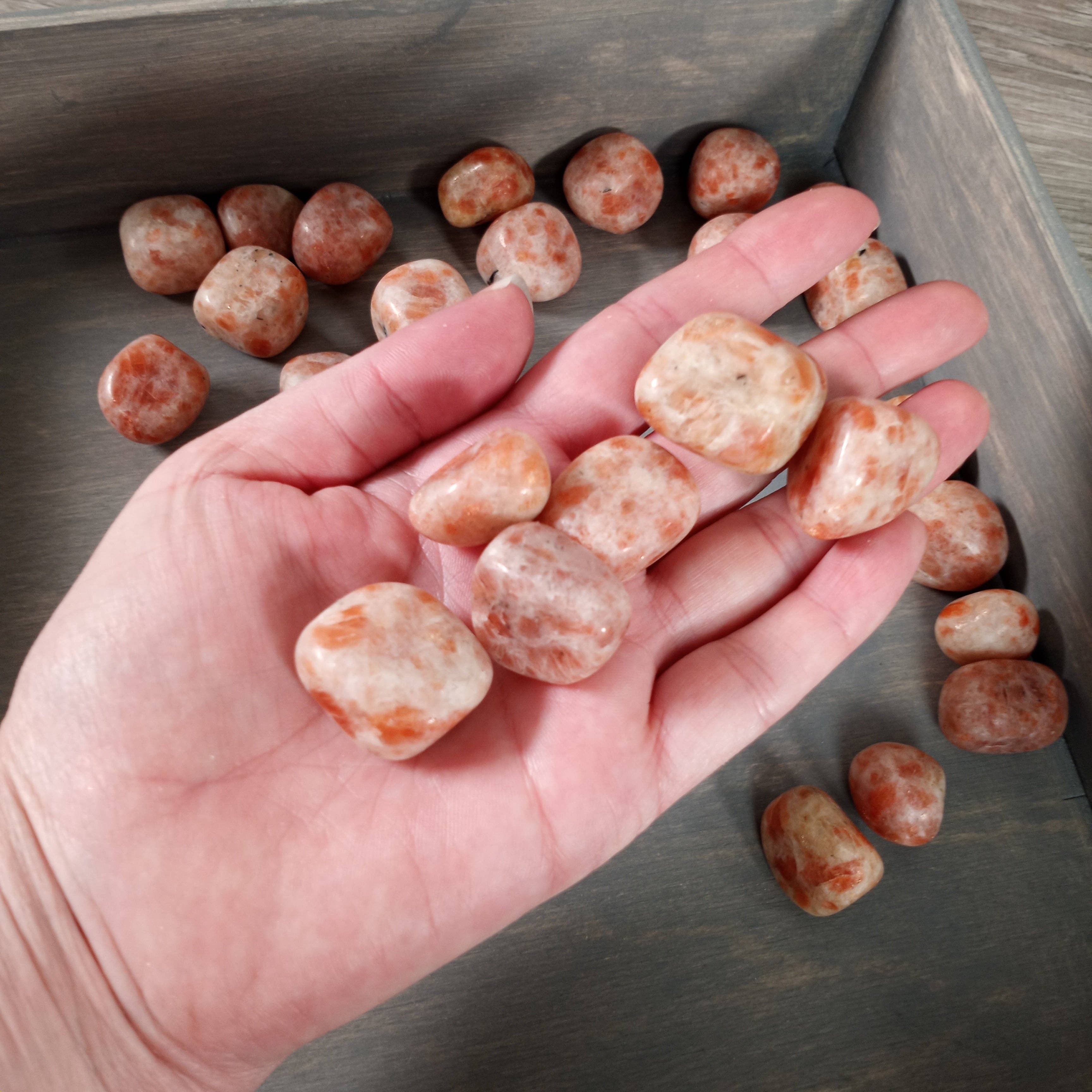 Keystone Crystals - Wholesale Spiritual Stone/Crystal - Sunstone Tumbled Stones Sold by the 1 Pound Bag2
