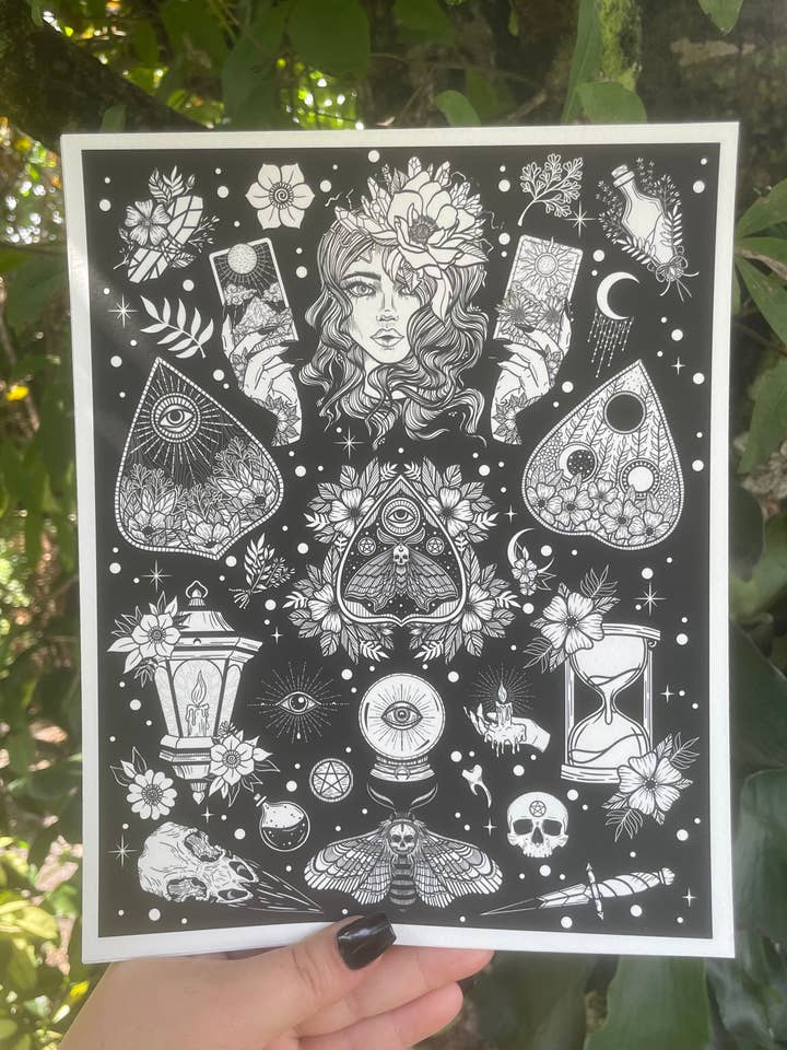 Tattoo Flash Sheets - Black for wholesale by Strat Lacy Art