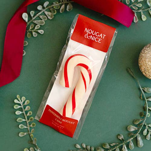 Peppermint Nougat Cane for wholesale by Nougat & Nice