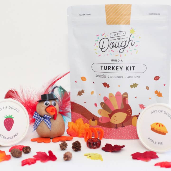 Art of Dough - Wholesale DIY Craft Kit - Kids - Build a Turkey Playdough Kit0
