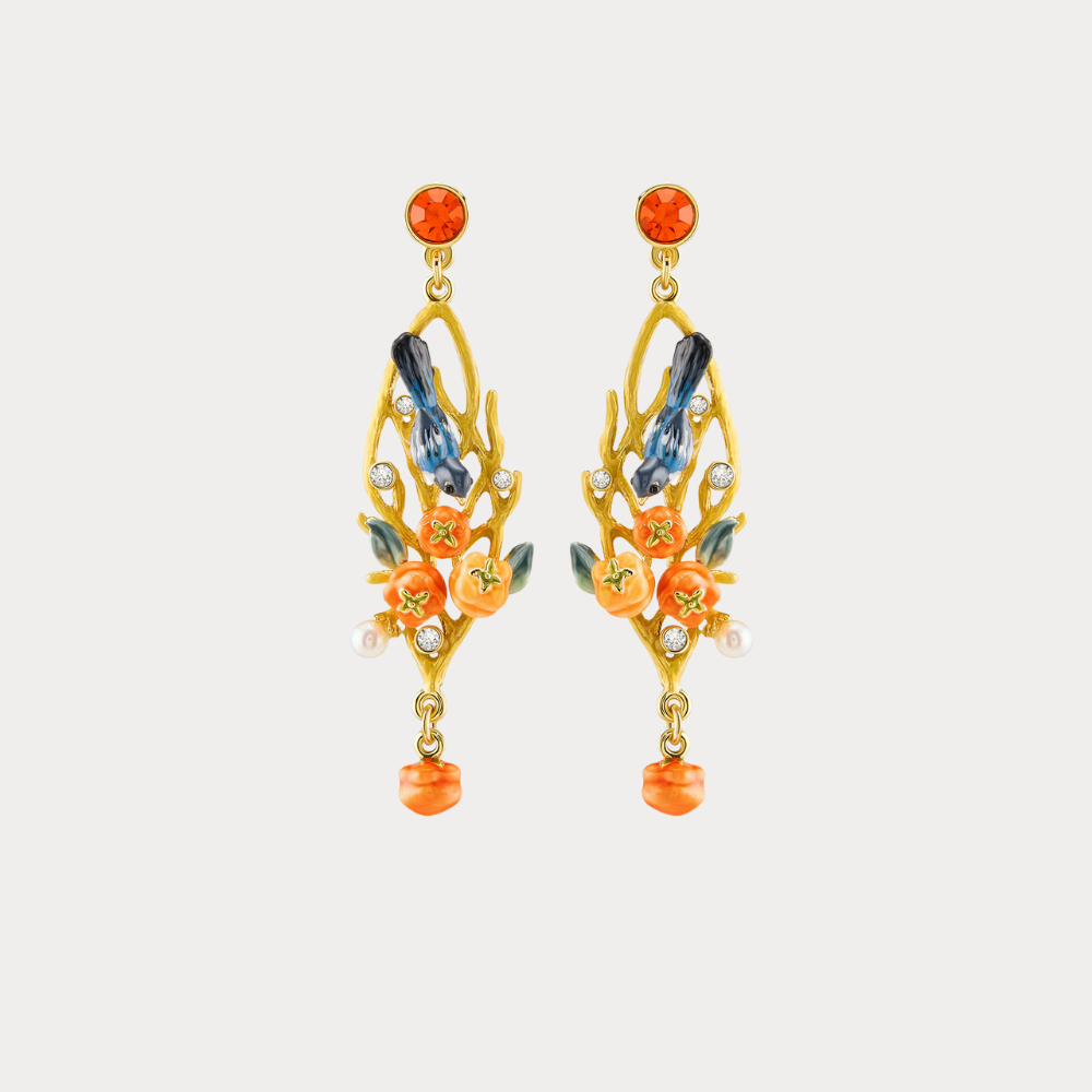 Verdivine – wholesale Dangle earrings – Persimmon Magpie Earrings0