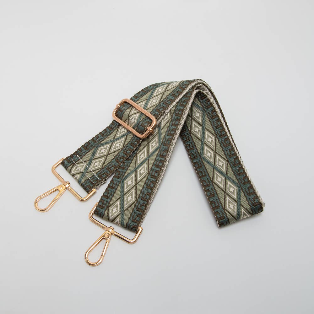 Pine Apparel - Wholesale Bag Strap - Women's - Geometric Diamond Woven Adjustable Canvas Strap7