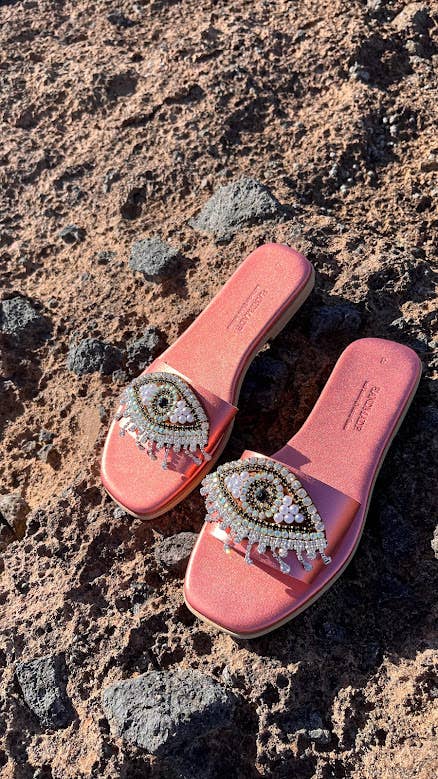 SIBYLLADELPHICA - Vente Sandales – femme - Sandales en cuir avec décoration œil protecteur "Crystalia"13