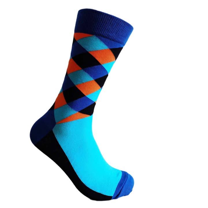 Lot de 3 paires de chaussettes bleu, orange et noir pour la vente par Mrlapel