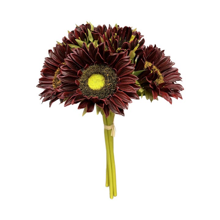 Angel Isabella - Wholesale Artificial Flowers - Pack of 7Stems-Rustic antique -Real Touch Sunflower Bouquet