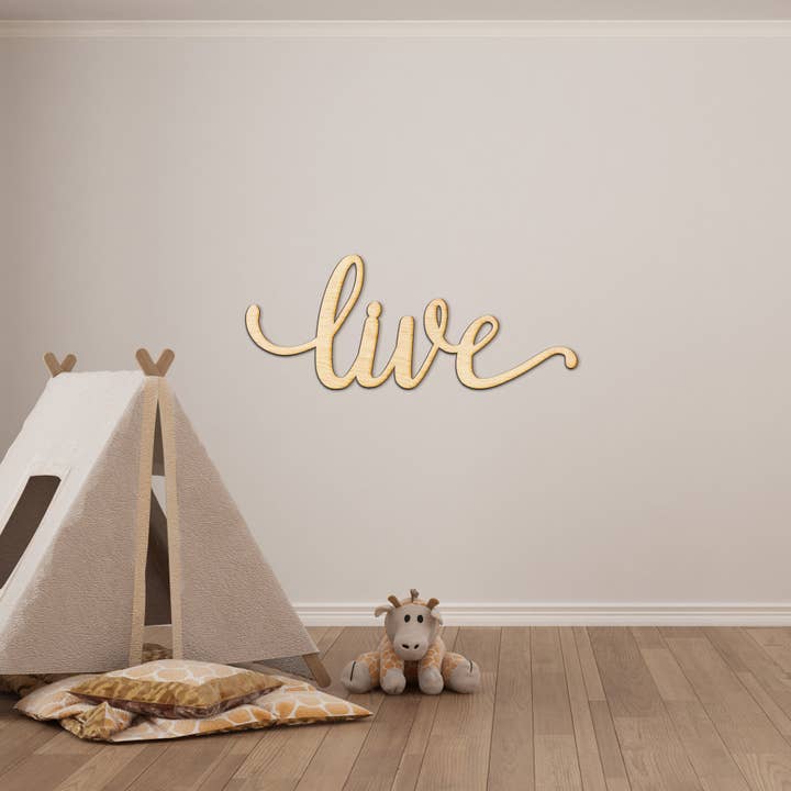live Charlie Script Wood Cutout Sign for wholesale by Woodums