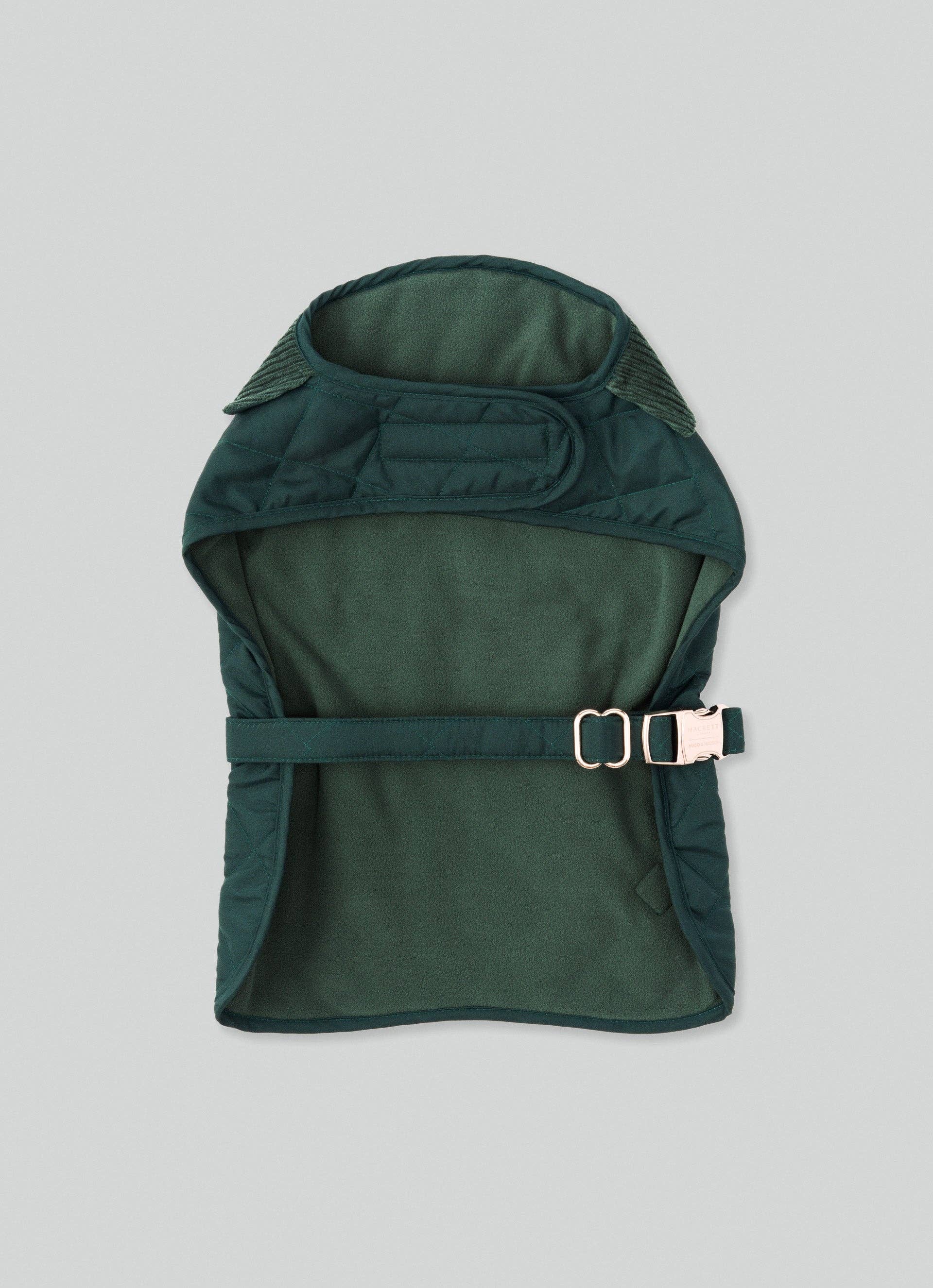 Hugo & Hudson – wholesale Pet jacket – Dog – Hackett x Hugo Hudson Forest Green Quilted Dog Jacket2