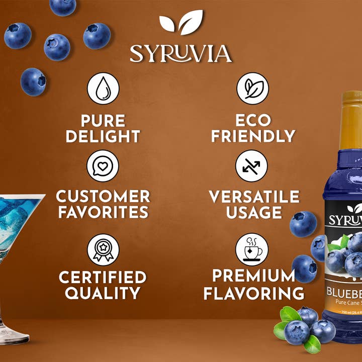 Syruvia - Wholesale Cocktail Mix/Syrup - Blueberry Syrup
