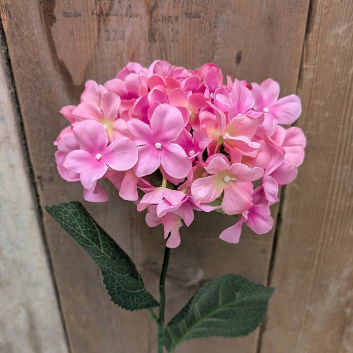 Pink Hydrangea Pick for wholesale by A.T. Imports