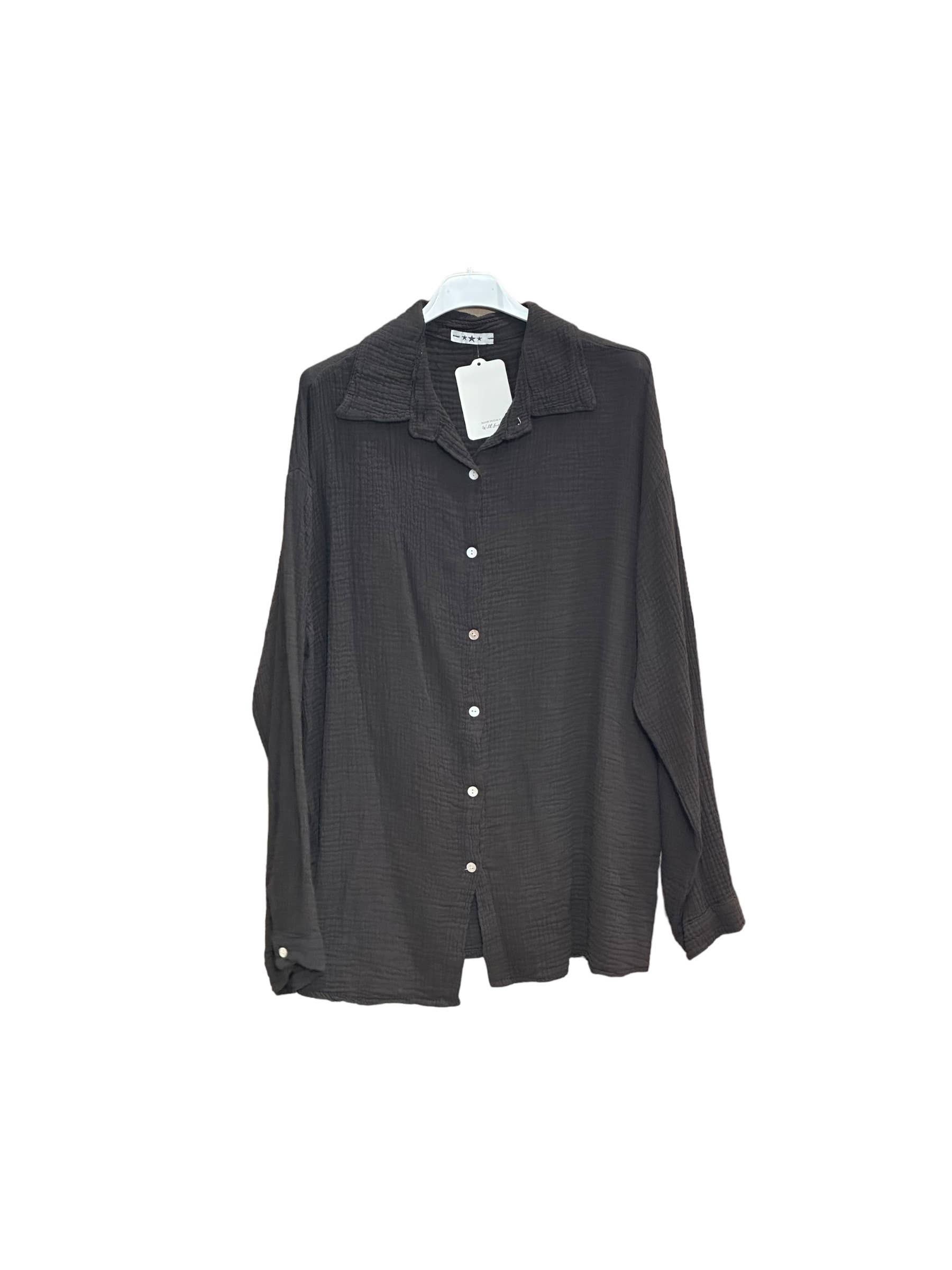 Moonsun - Wholesale Button Down Shirt - Women's - Cotton gauze shirt #303610
