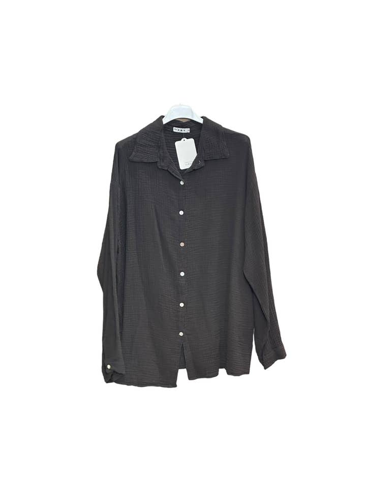Moonsun - Wholesale Button Down Shirt - Women's - Cotton gauze shirt #303610