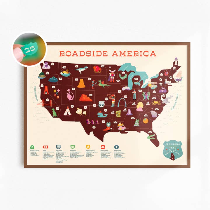 18" x 24" Roadside America print with Stickers for wholesale by Ello There Outdoors