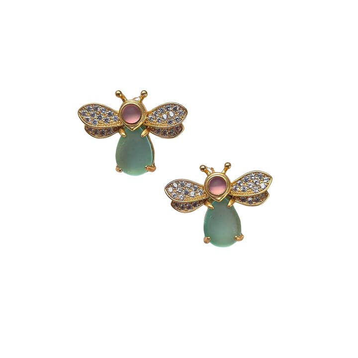 Bee Stud Earring 222037 for wholesale by ZODA