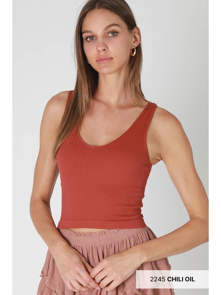 NIKIBIKI - Wholesale Knit Top - Women's - NS8152 - Reversible Ribbed Crop Top1