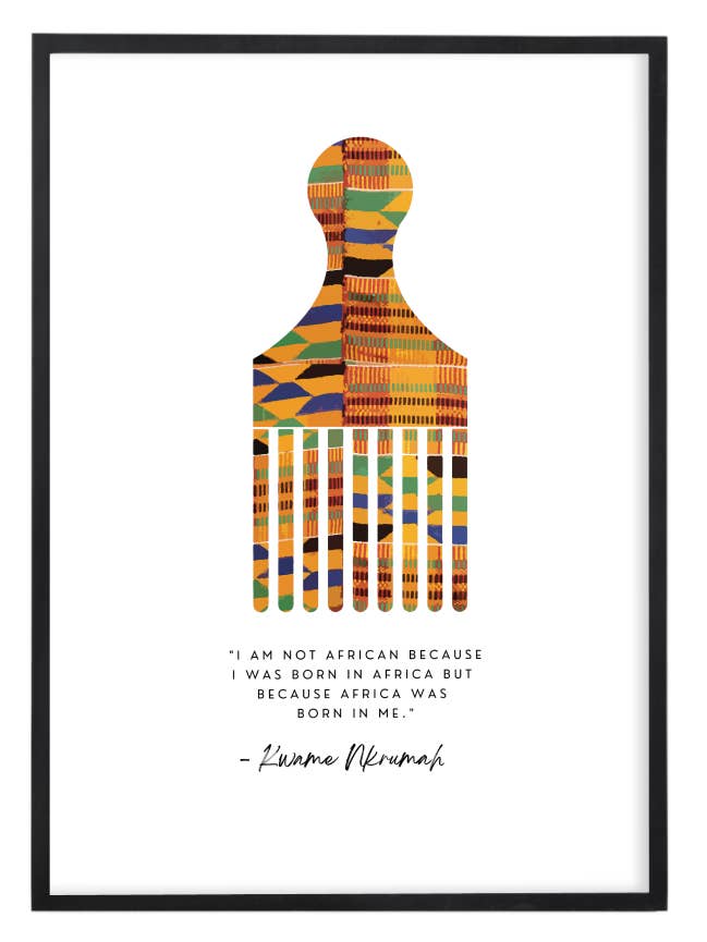 Kente Afro Comb Print för wholesale av Akua Home
