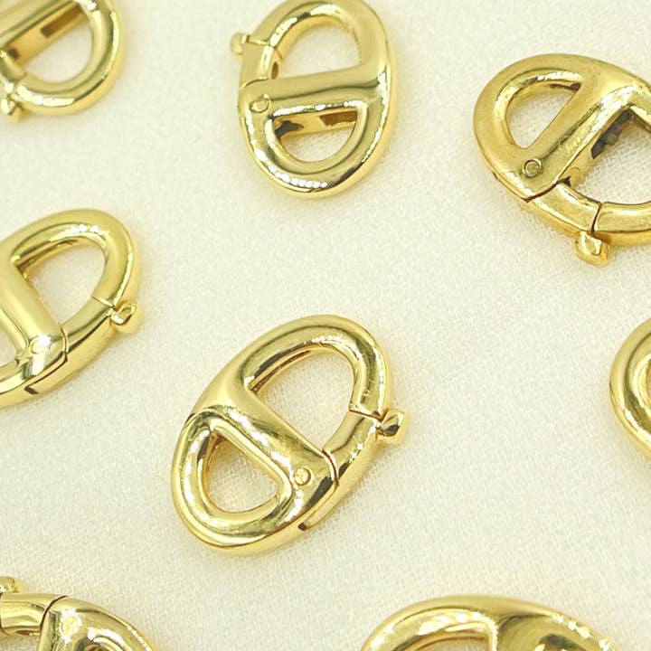 Jewels & Chains – wholesale Clasp – 367GP. 17MM Gold-plated Sterling Silver Marina Clasp5