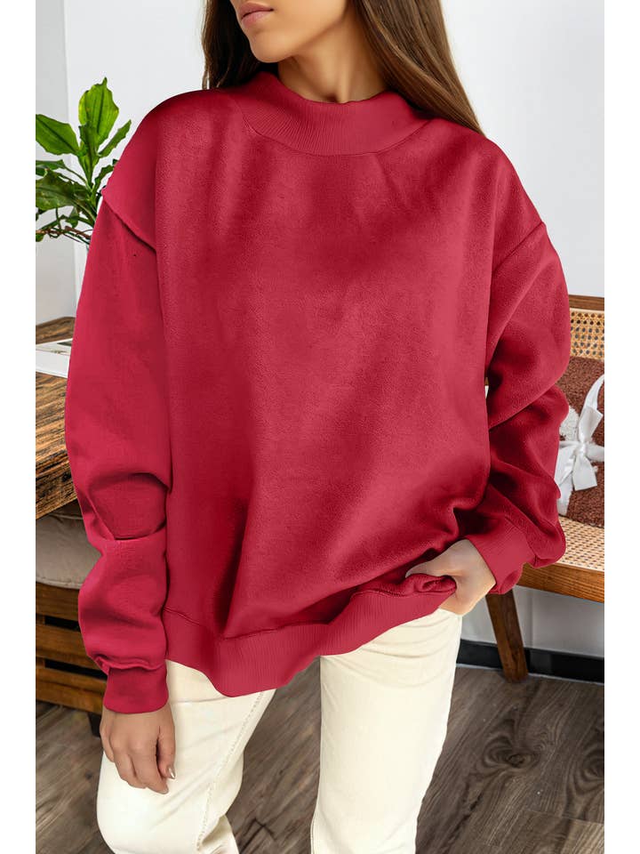 fashionworks - Vente Sweat-shirt – femme - Sweat-shirt réversible à col montant et épaules tombantes oversize2